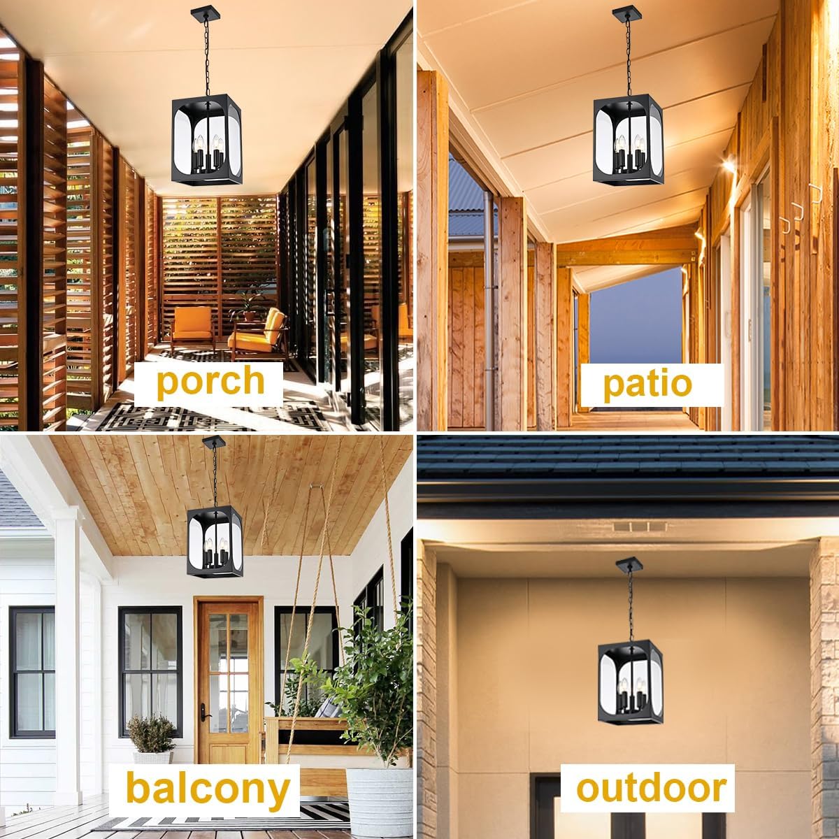 Outdoor Pendant Light - Adjustable 3-Light Chandelier for Porch & Patio in DFW, North & East Texas – Image 4