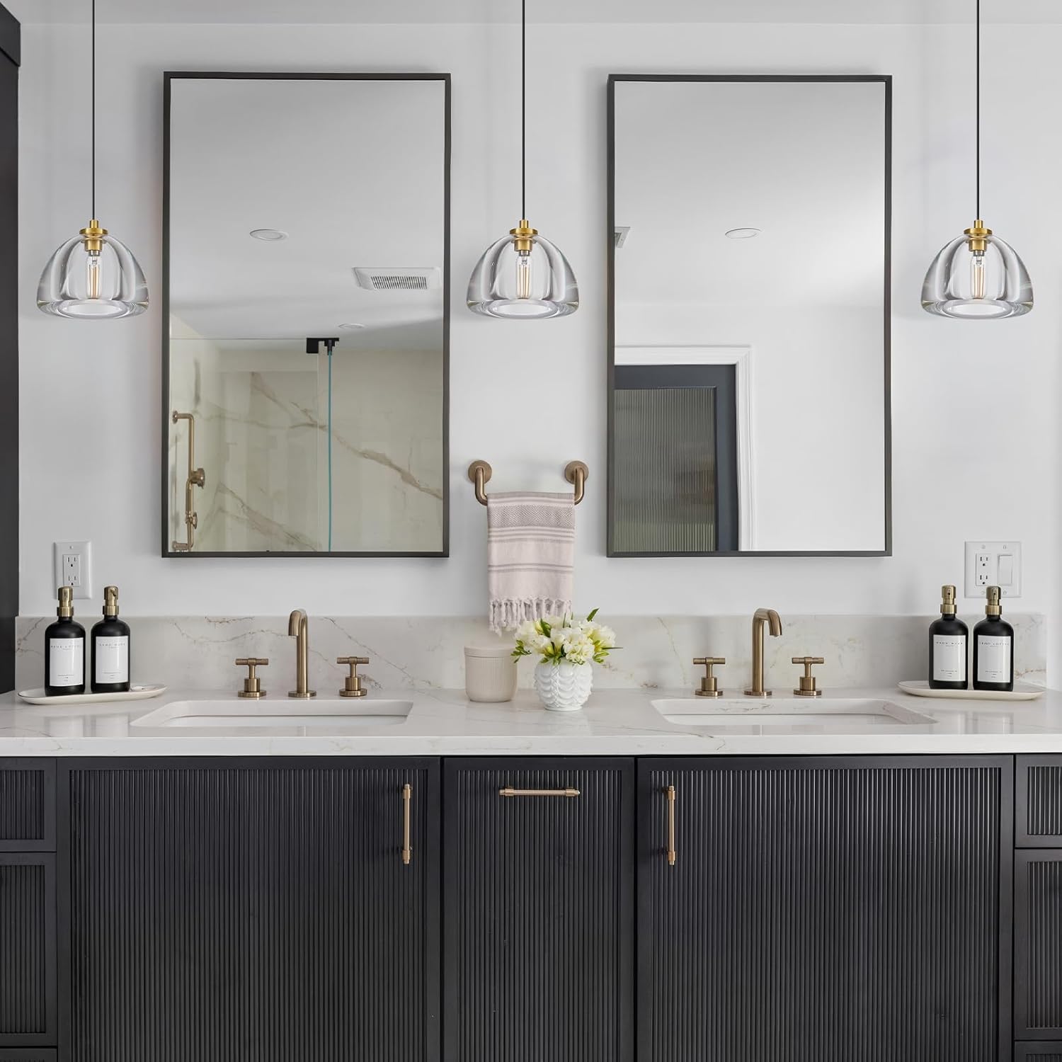 K9 Crystal Pendant Light - Brass Frame & Adjustable Height for DFW, North & East Texas – Image 6