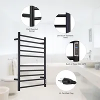 SHARNDY Towel Warmer - Matte Black Wall-Mounted for DFW, North & East Texas – Image 4