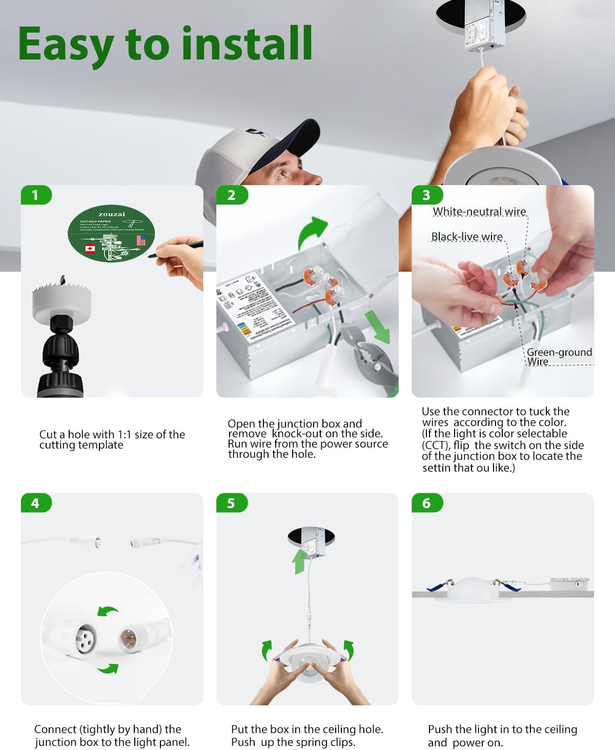 4" LED Recessed Lighting - 5 Color Temperatures & Dimmable for DFW, North & East Texas – Image 8