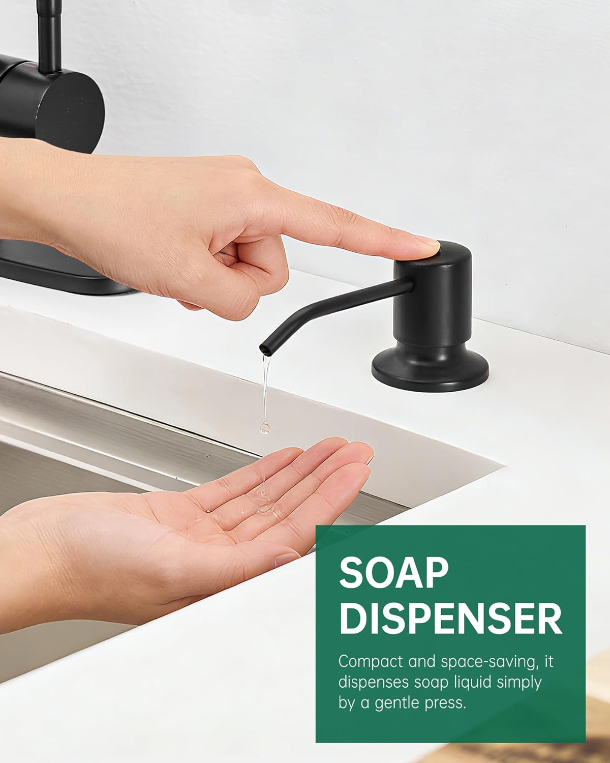 Matte Black Kitchen Faucet - All-in-One Washing Center with Soap Dispenser for DFW, North & East Texas – Image 7