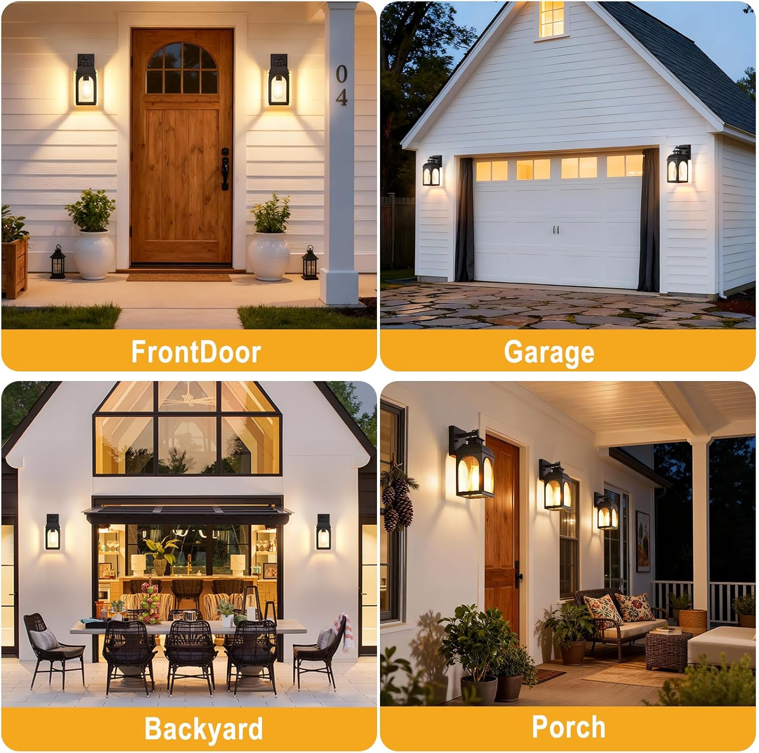Outdoor Wall Lantern - Weather-Resistant Black Exterior Light Fixture for DFW, North & East Texas – Image 8