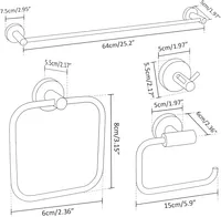 Brushed Nickel Towel Bar Set - 4-Piece Bathroom Hardware for DFW, North & East Texas – Image 2