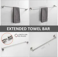 Brushed Nickel Towel Bar Set - 4-Piece Bathroom Hardware for DFW, North & East Texas – Image 3