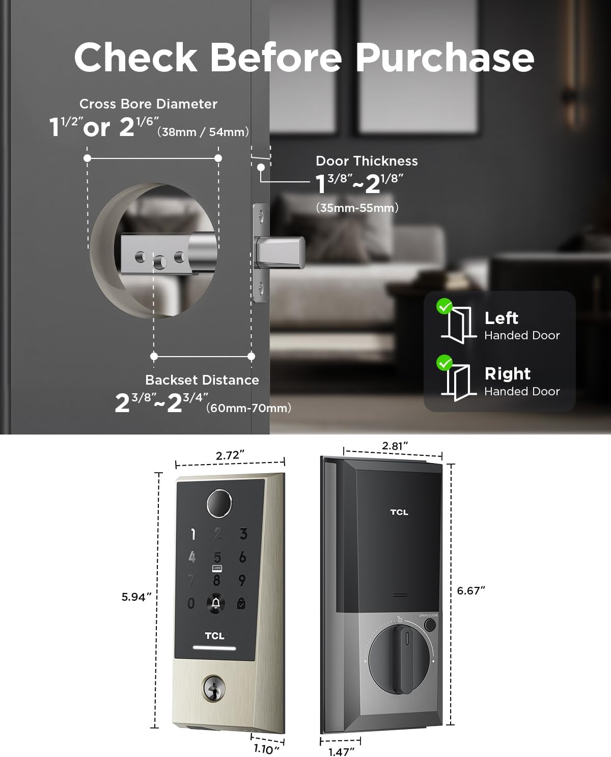 Smart Fingerprint Door Lock - AI Biometric with Wi-Fi & Voice Control for DFW, North & East Texas – Image 4