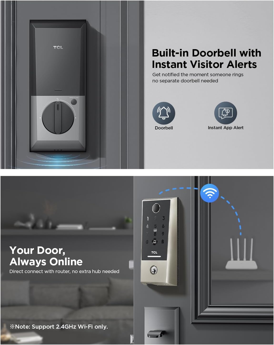 Smart Fingerprint Door Lock - AI Biometric with Wi-Fi & Voice Control for DFW, North & East Texas – Image 9