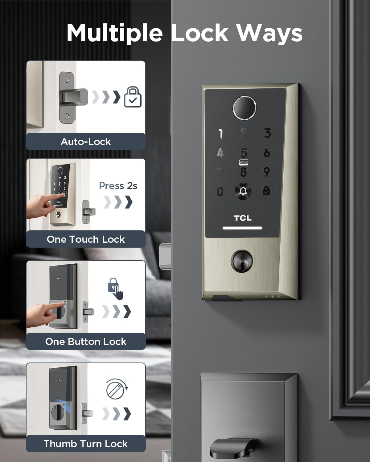 Smart Fingerprint Door Lock - AI Biometric with Wi-Fi & Voice Control for DFW, North & East Texas – Image 8