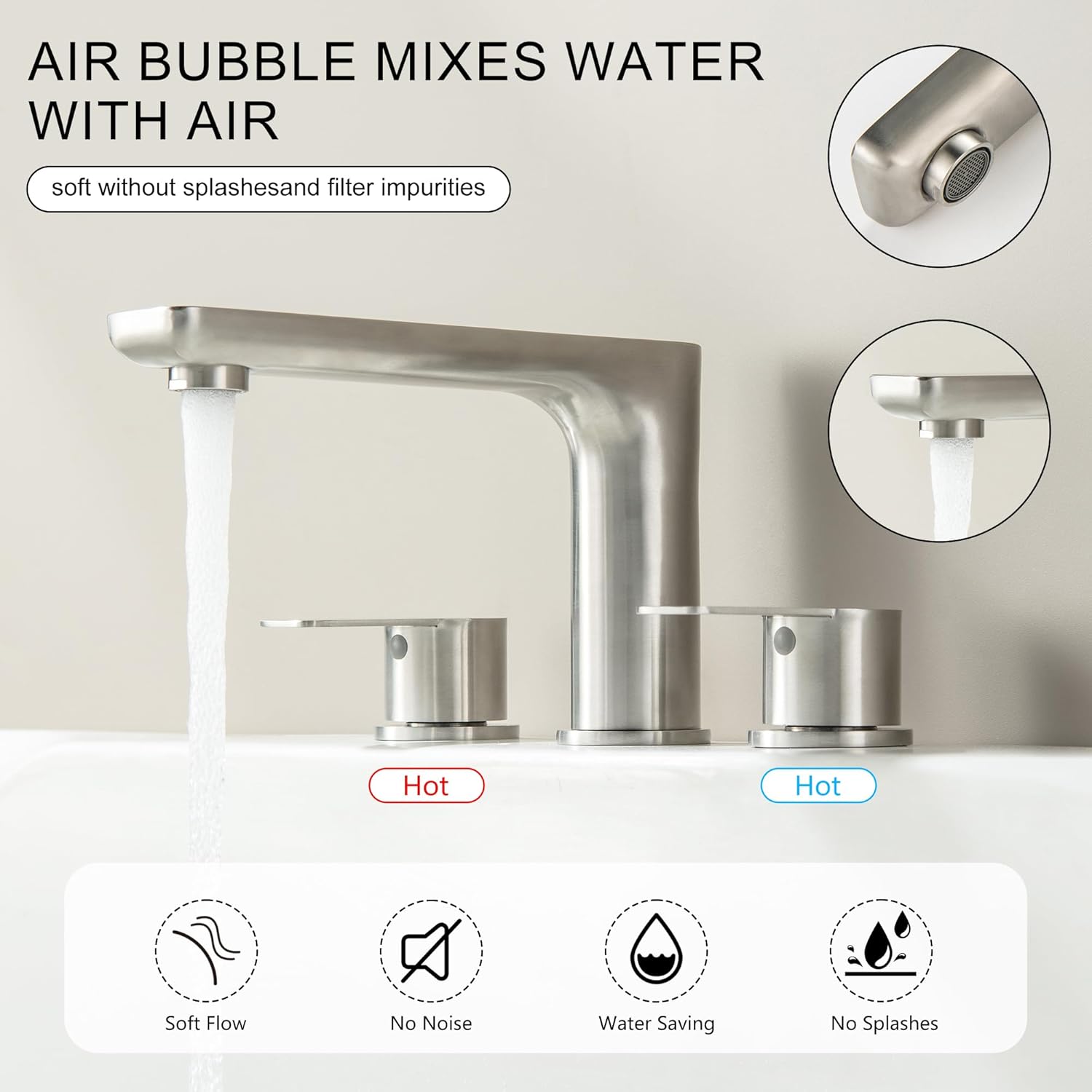 Brushed Nickel Deck Mount Tub Faucet - Roman Style for DFW, North & East Texas – Image 4
