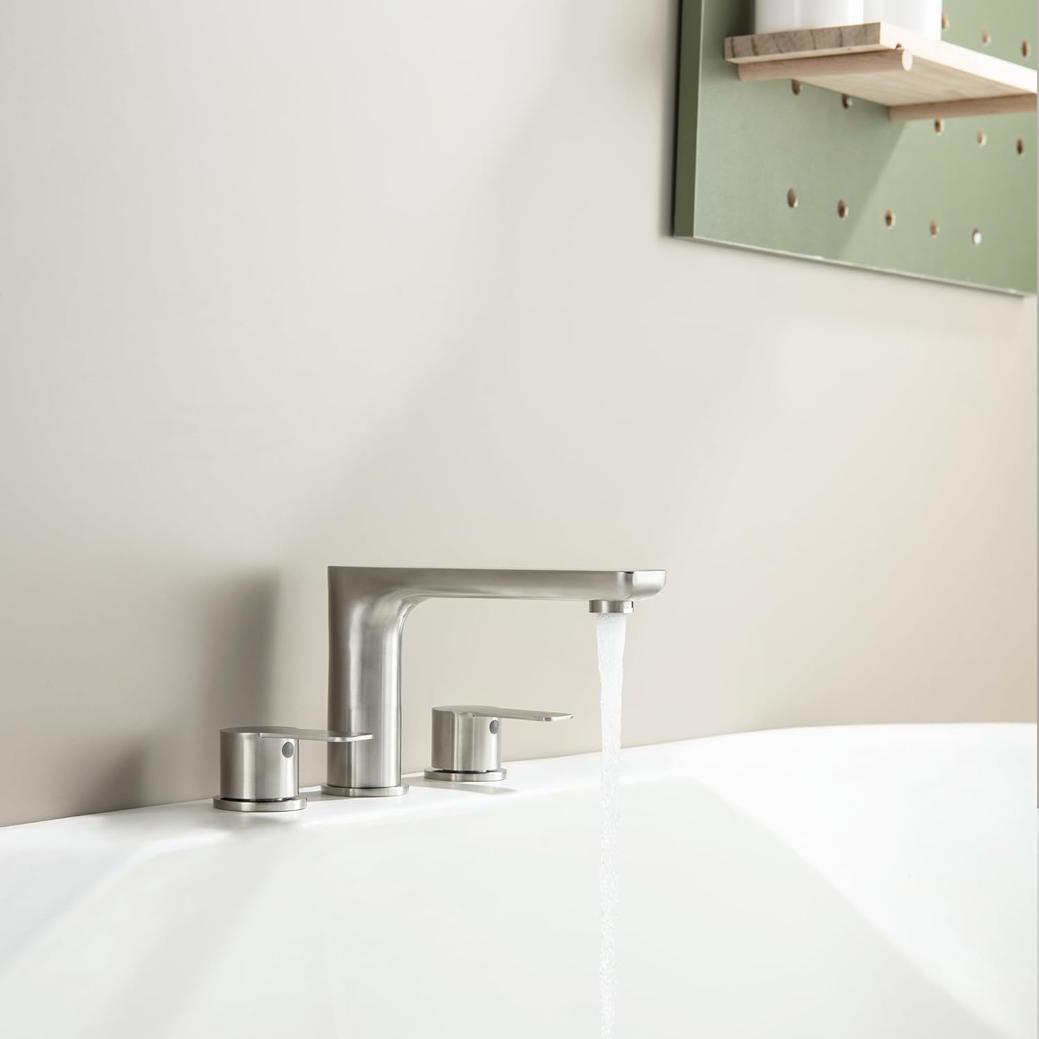 Brushed Nickel Deck Mount Tub Faucet - Roman Style for DFW, North & East Texas – Image 3