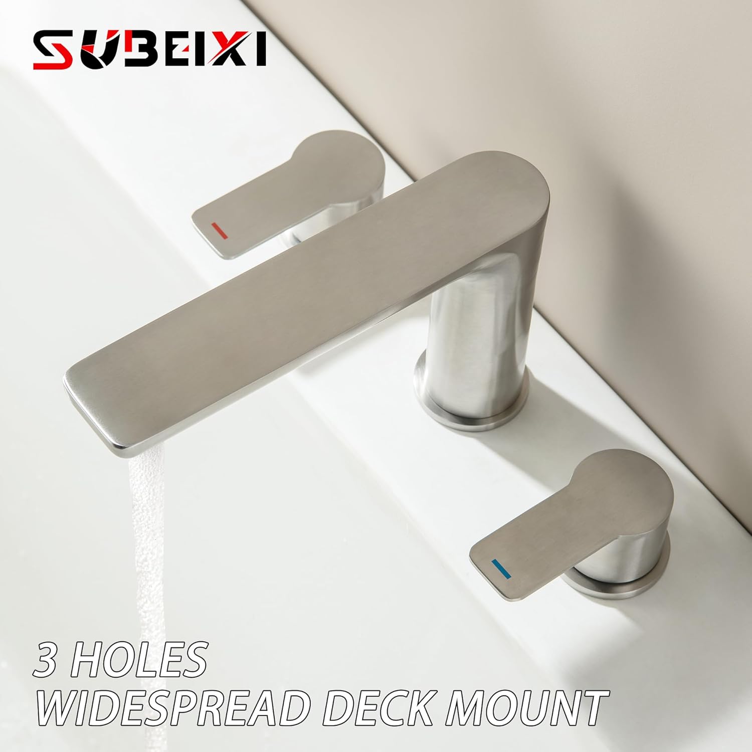 Brushed Nickel Deck Mount Tub Faucet - Roman Style for DFW, North & East Texas – Image 2
