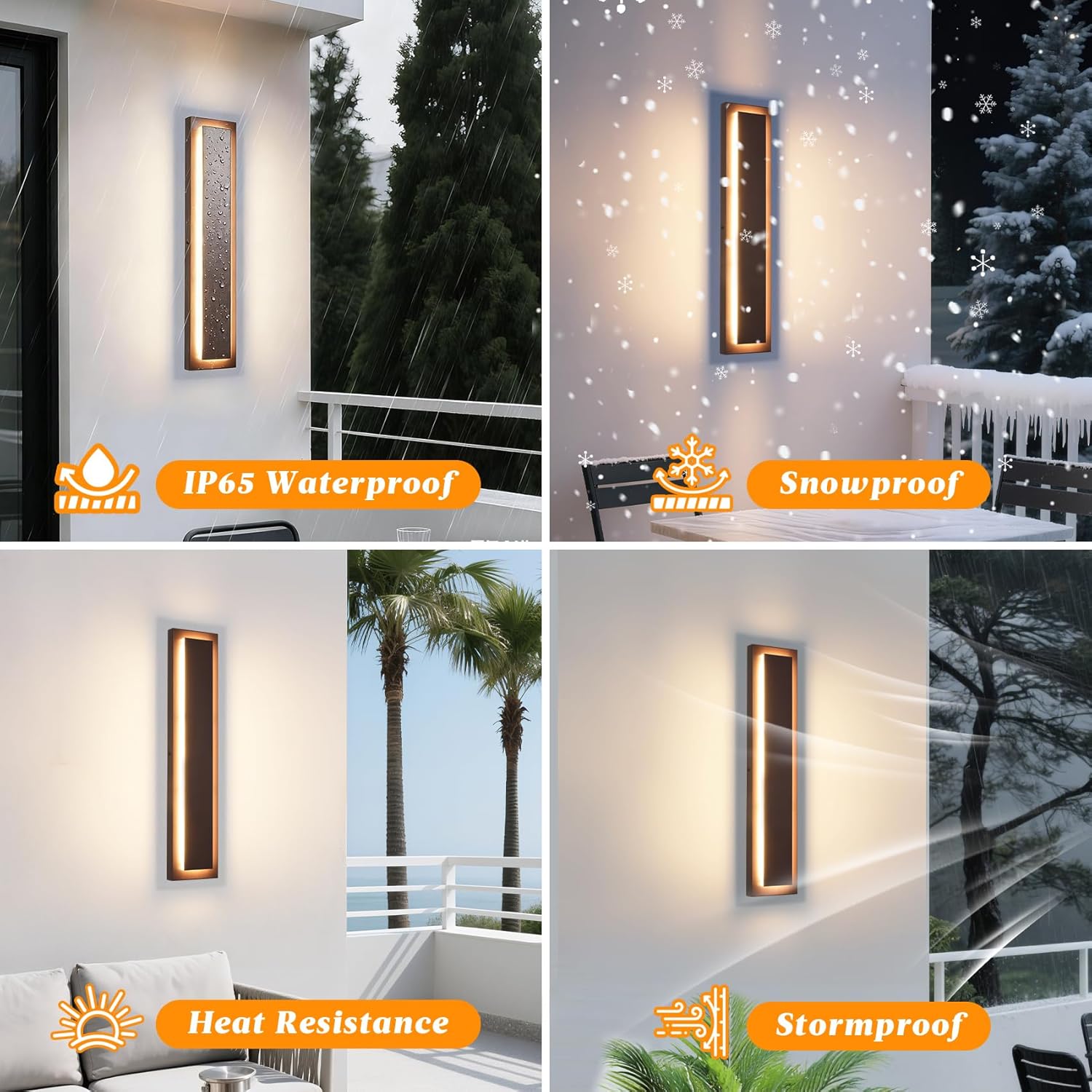 Modern LED Outdoor Wall Light - Sleek & Waterproof for DFW, North & East Texas – Image 3