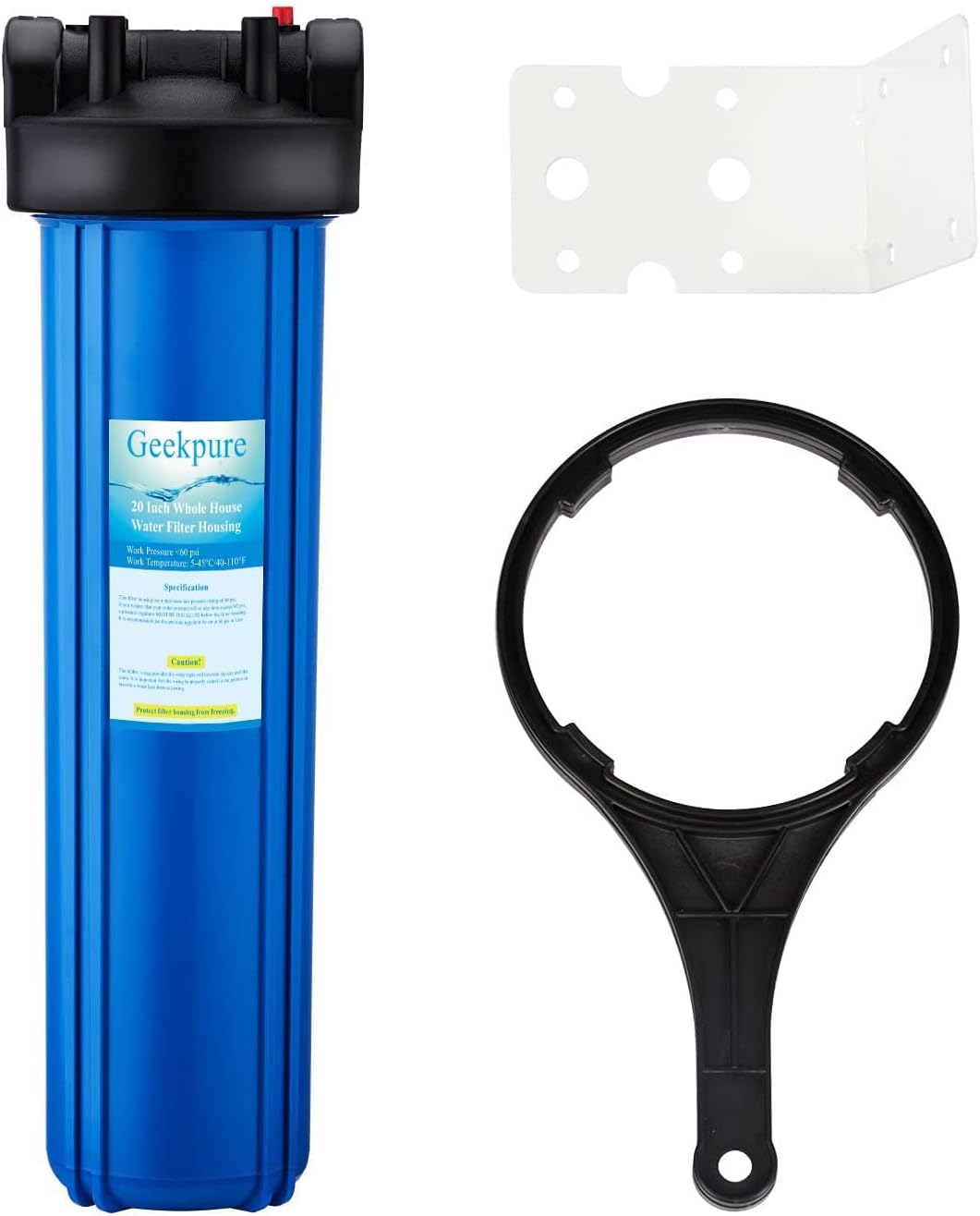 Geekpure 20-Inch Whole House Water Filter Housing – Image 1