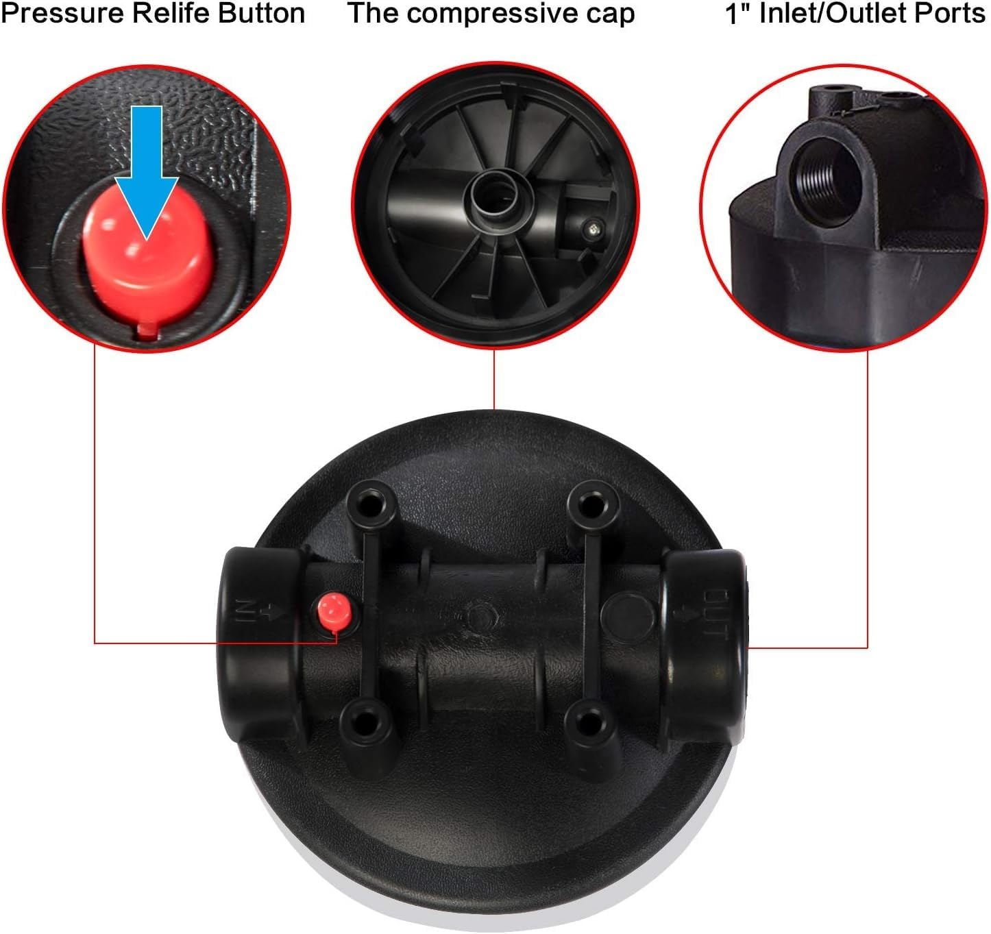 Geekpure 20-Inch Whole House Water Filter Housing – Image 4