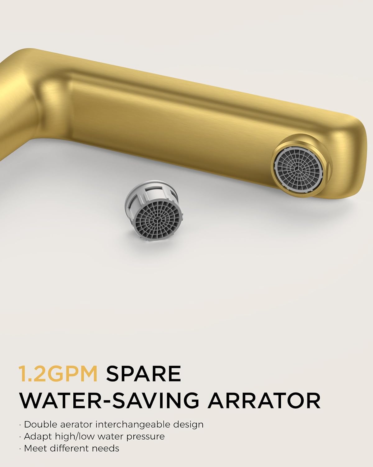 FORIOUS Gold Bathroom Faucet – Image 5