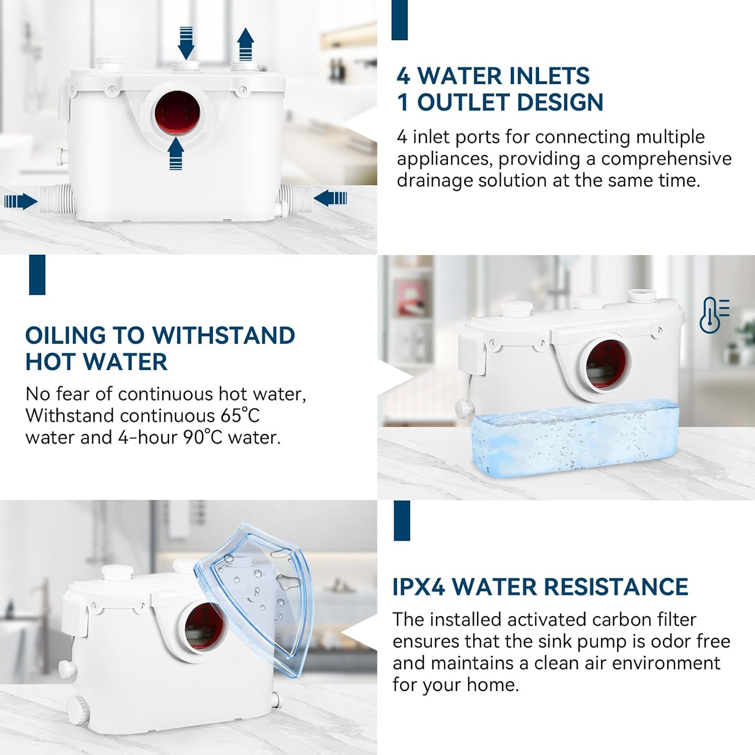0.8HP Macerator Pump Toilet Pump – Image 3