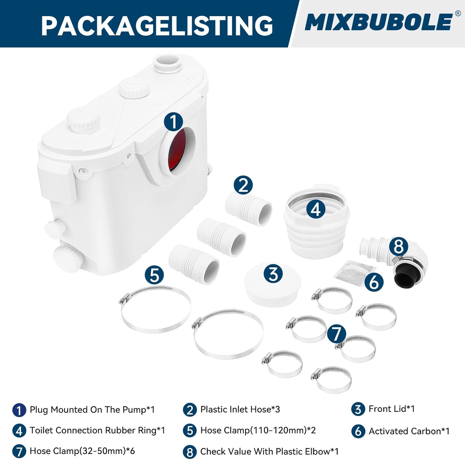 0.8HP Macerator Pump Toilet Pump – Image 4