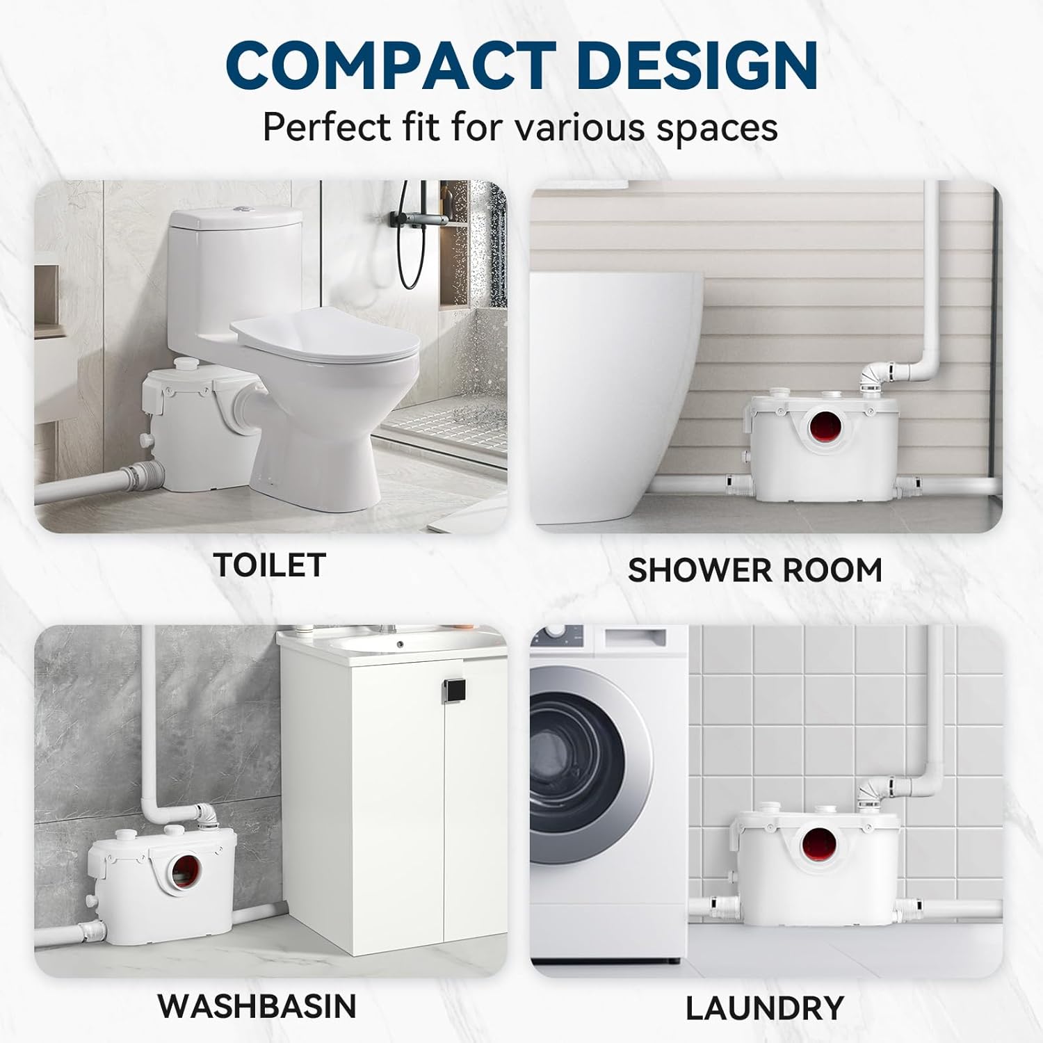 0.8HP Macerator Pump Toilet Pump – Image 7