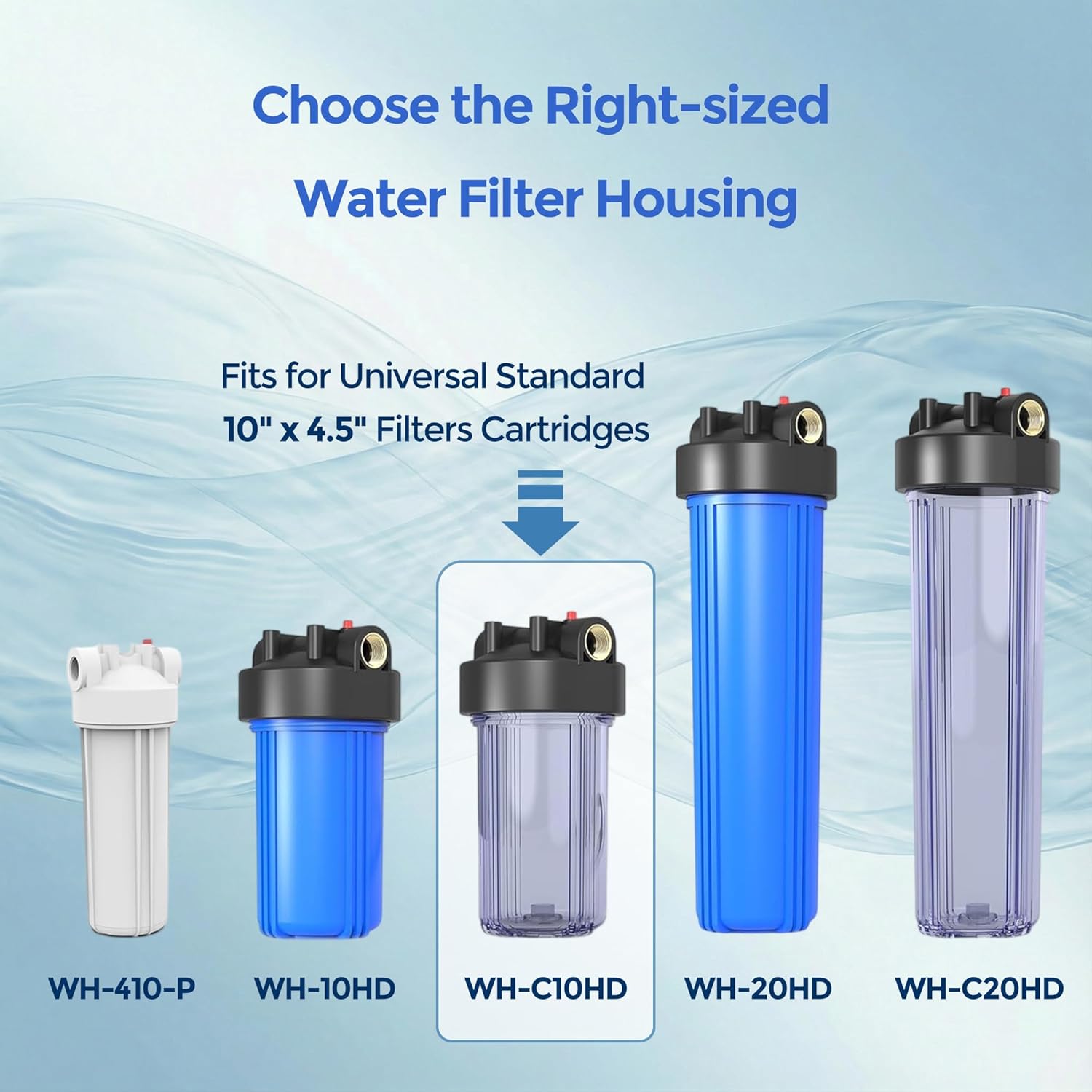 AquaWeaver Whole House Water Filter Housing (WH-C10HD) – Image 3