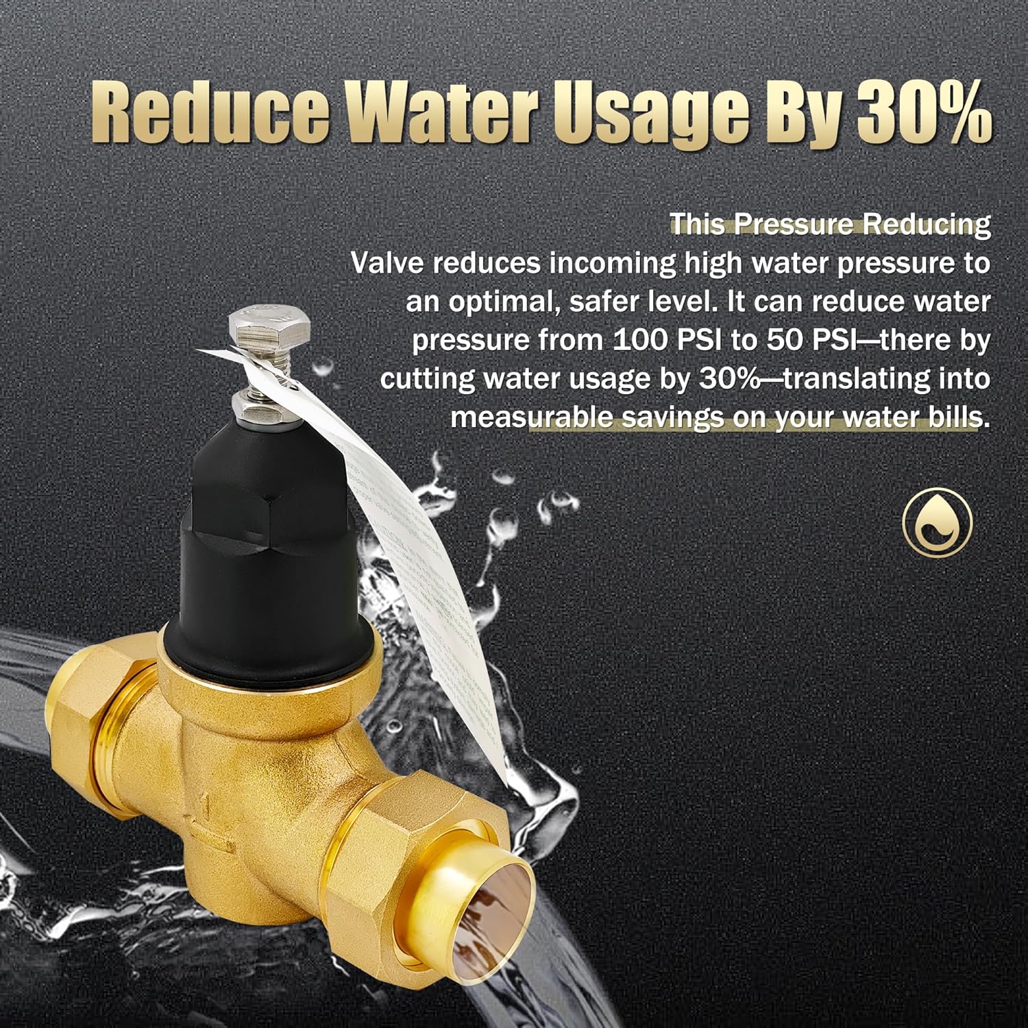 1" Water Pressure Reducing Valve for Ultimate Property Protection – Image 2