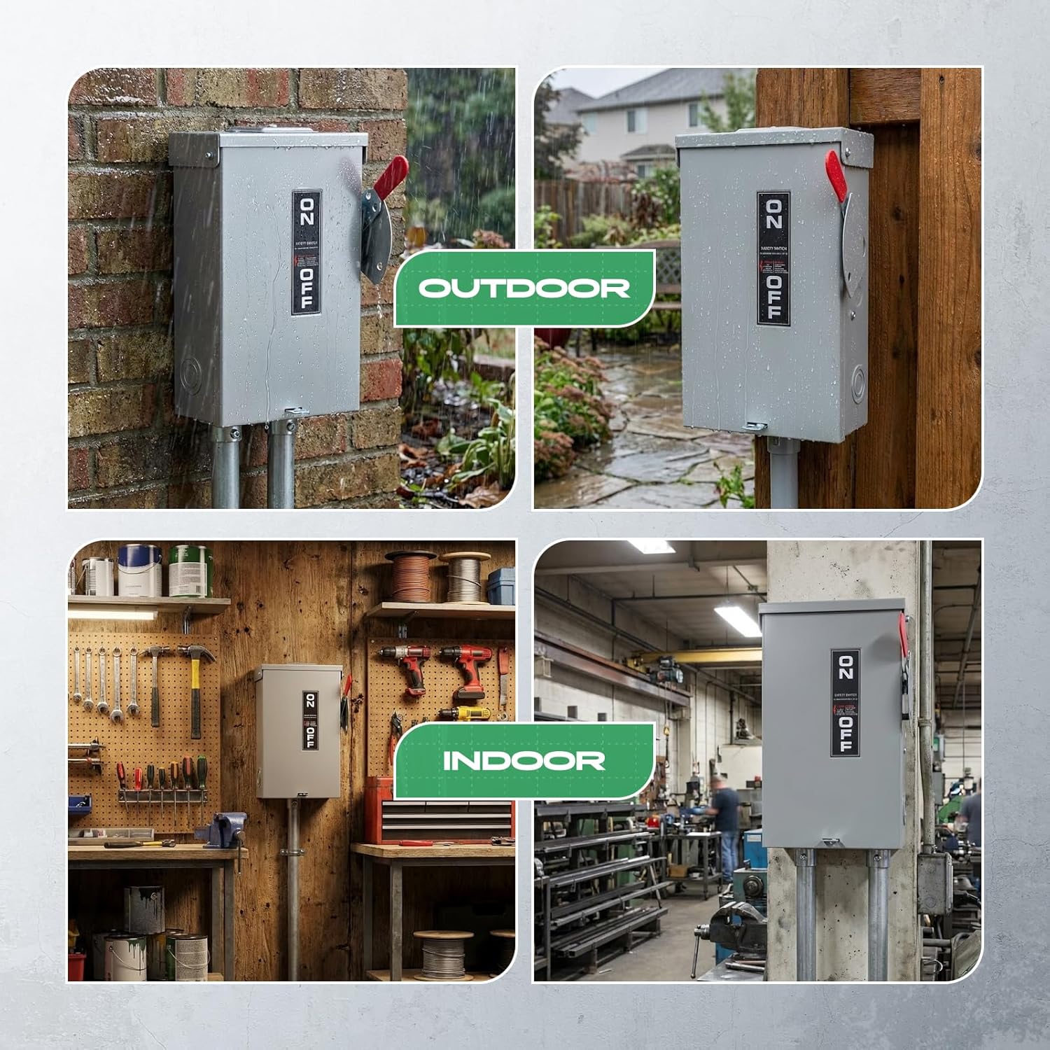 Lovnewmax 60 Amp 3-Pole Disconnect Switch for Safe High-Load Power Control – Image 3