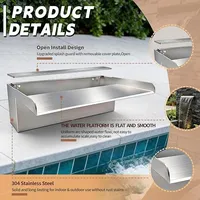 23.6" Stainless Waterfall Spillway for Pool or Fountain – Image 4