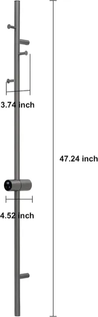 Electric Towel Warmer Gunmetal Grey, Vertical – Image 6