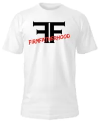 FF  logo T shirt (BLK n RED letter) – S, White