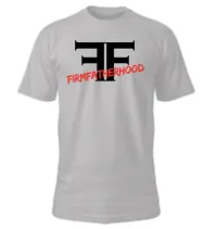 FF  logo T shirt (BLK n RED letter) – M, Grey