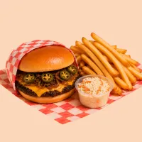 Smash Combo – Single Smash, Fries, Jalapeños, No Onions