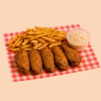 Wings Combo – 5-piece, Lemon Pepper, Fries, Include Coleslaw