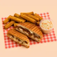 Chicken Panini Combo – Corn Ribs, None, No Coleslaw, No Onions