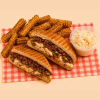 Chicken Panini Combo – Corn Ribs, None, Include Coleslaw, No Aioli