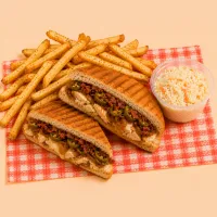 Chicken Panini Combo – Fries, Both, No Coleslaw, No Aioli