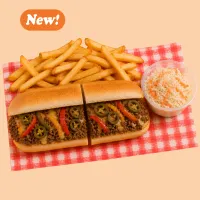 Chopped Philly Combo – Fries, Jalapeños, No Coleslaw, No Onions