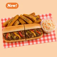 Chopped Philly Combo – Corn Ribs, None, Include Coleslaw, No Onions