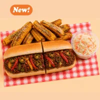 Chopped Philly Combo – Corn Ribs, Both, No Coleslaw, No Bell Peppers