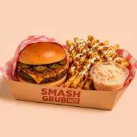 The Grub Box – Single Smash, Include Coleslaw, Jalapeños
