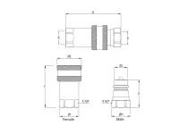 1/2" ISO A Female Quick Release Coupling – 1/2" BSPP – Image 3