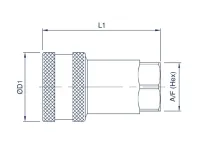 1/2" ISO A Female Quick Release Coupling – 1/2" BSPP – Image 2