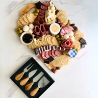Platterful, Charcuterie Kit - 1 Wooden Board & 1 Cheese Knife Set Included - DM – Image 1