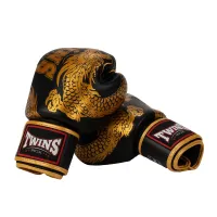 Twins Special Black & Gold Dragon Boxing Gloves – Image 3