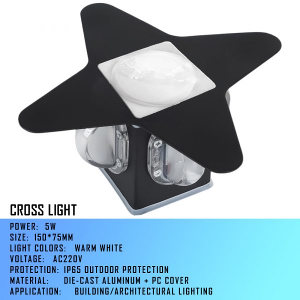 Cross Star Light 24V / 十字星光灯-24V-YELLOW/pcs(个)-Yellow – Image 2
