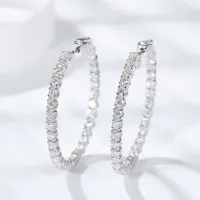 GRA Certified Moissanite Hoop Earrings – Image 2
