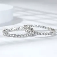 GRA Certified Moissanite Hoop Earrings – Image 6