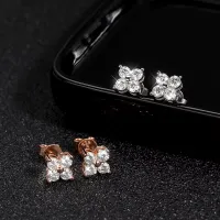 GRA Certified Moissanite Cluster Stud Earrings – Image 5