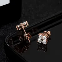 GRA Certified Moissanite Cluster Stud Earrings – Image 4