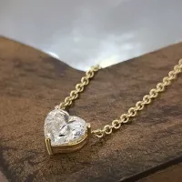Certified Heart Cut Moissanite Pendant Necklace – Image 7
