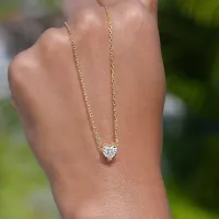 Certified Heart Cut Moissanite Pendant Necklace – Image 6