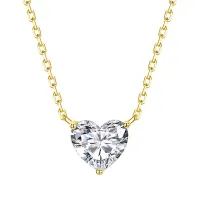 Certified Heart Cut Moissanite Pendant Necklace – Image 4