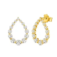 Waterdrop Full Moissanite Diamond Stud Earrings – Image 2
